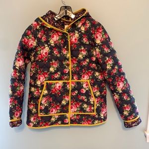 New (without tags) ModCloth mixed print floral quilted jacket size small.